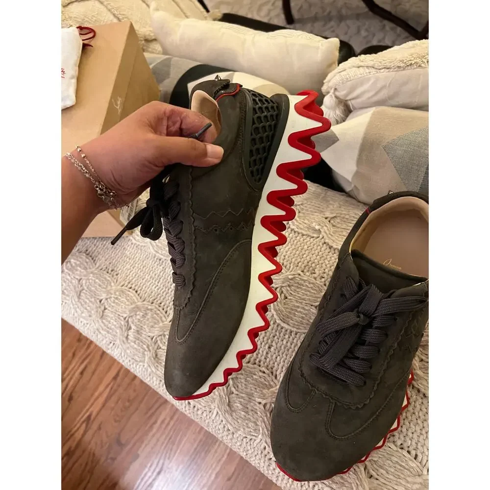 Christian Louboutin Loubishark Sneakers in Grey Suede Size EU 42.5/ US 9.5✨ - Picture 9 of 16